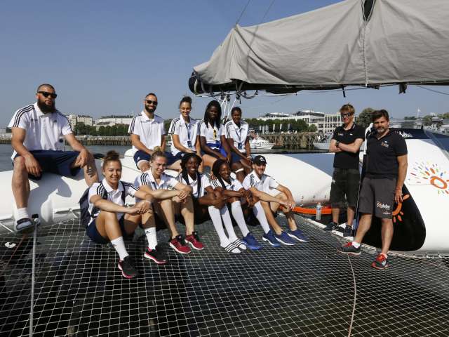 Les Bleus à bord de Sodebo